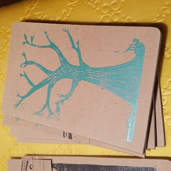 Journal Sketchbook Recycled Handprinted 5 Books 1 is unlined - Picture 3 of 8